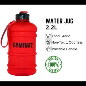 2.2L GYMRATZ FROSTED RED JUG - BPA FREE